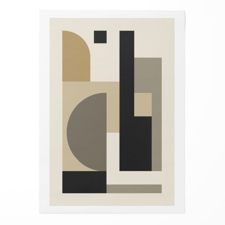Earthen Constructs - Minimal Geometric Canvas Print