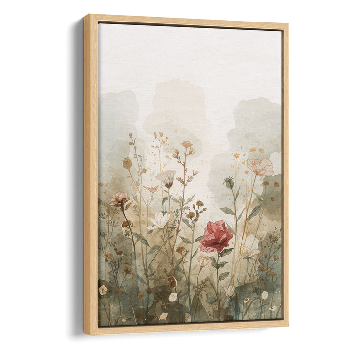 Whispering Meadow Blooms - Wildflowers Watercolor Canvas Print