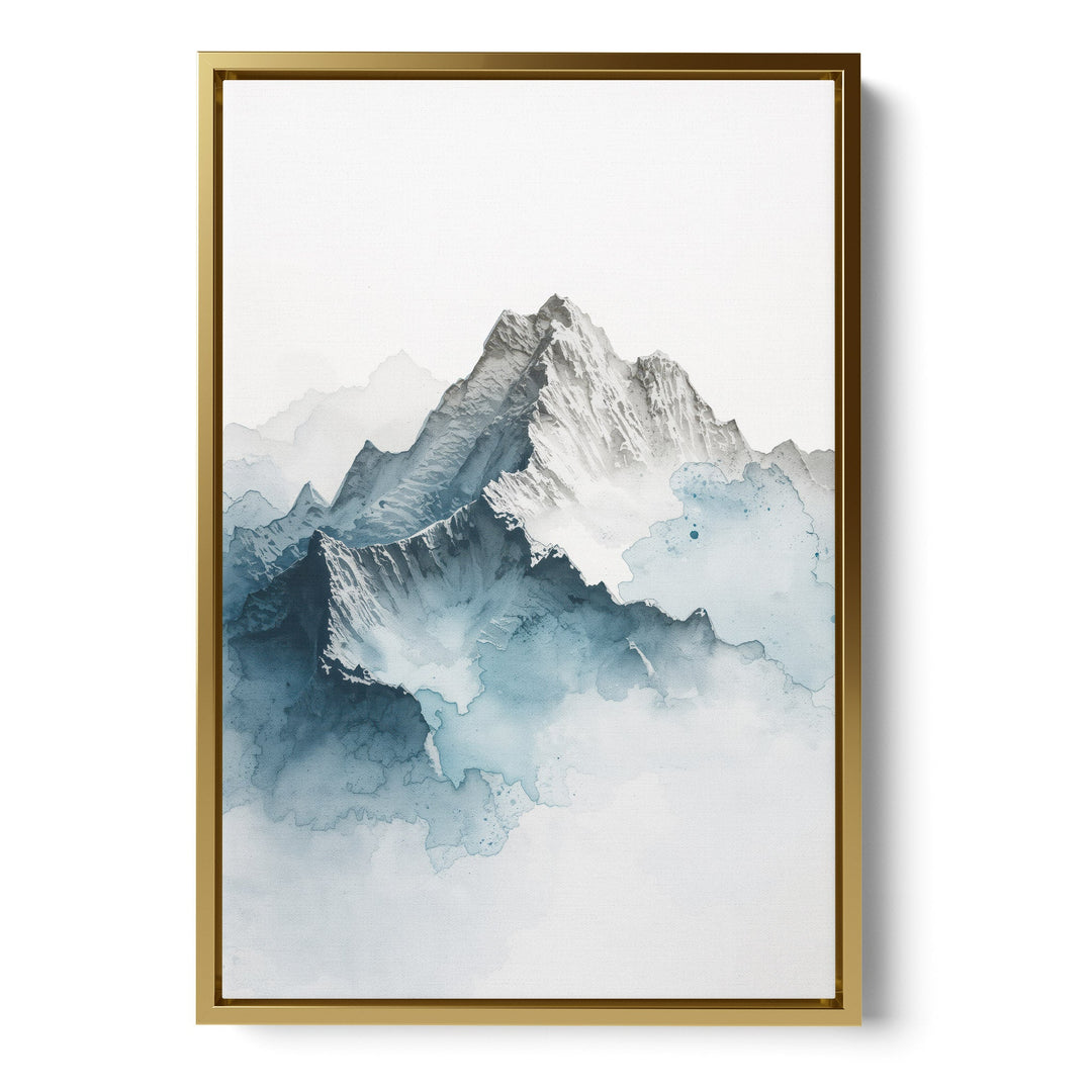 Ethereal Summit Rise - Mountain Alpine Watercolor Canvas Print