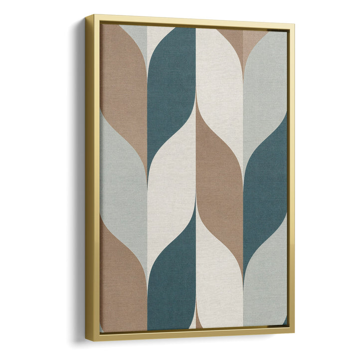 Rhythmic Earth Forms - Midcentury Pattern Geometric Canvas Print