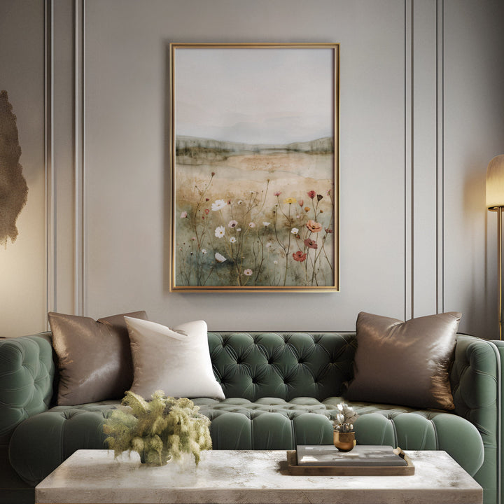 Wildflower Serenity - Horizon Ethereal Canvas Print