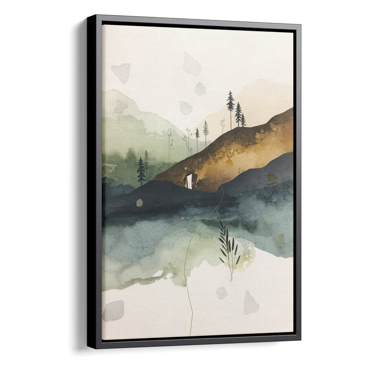 Whispering Hillside Portal - Forest Edge Watercolor Canvas Print
